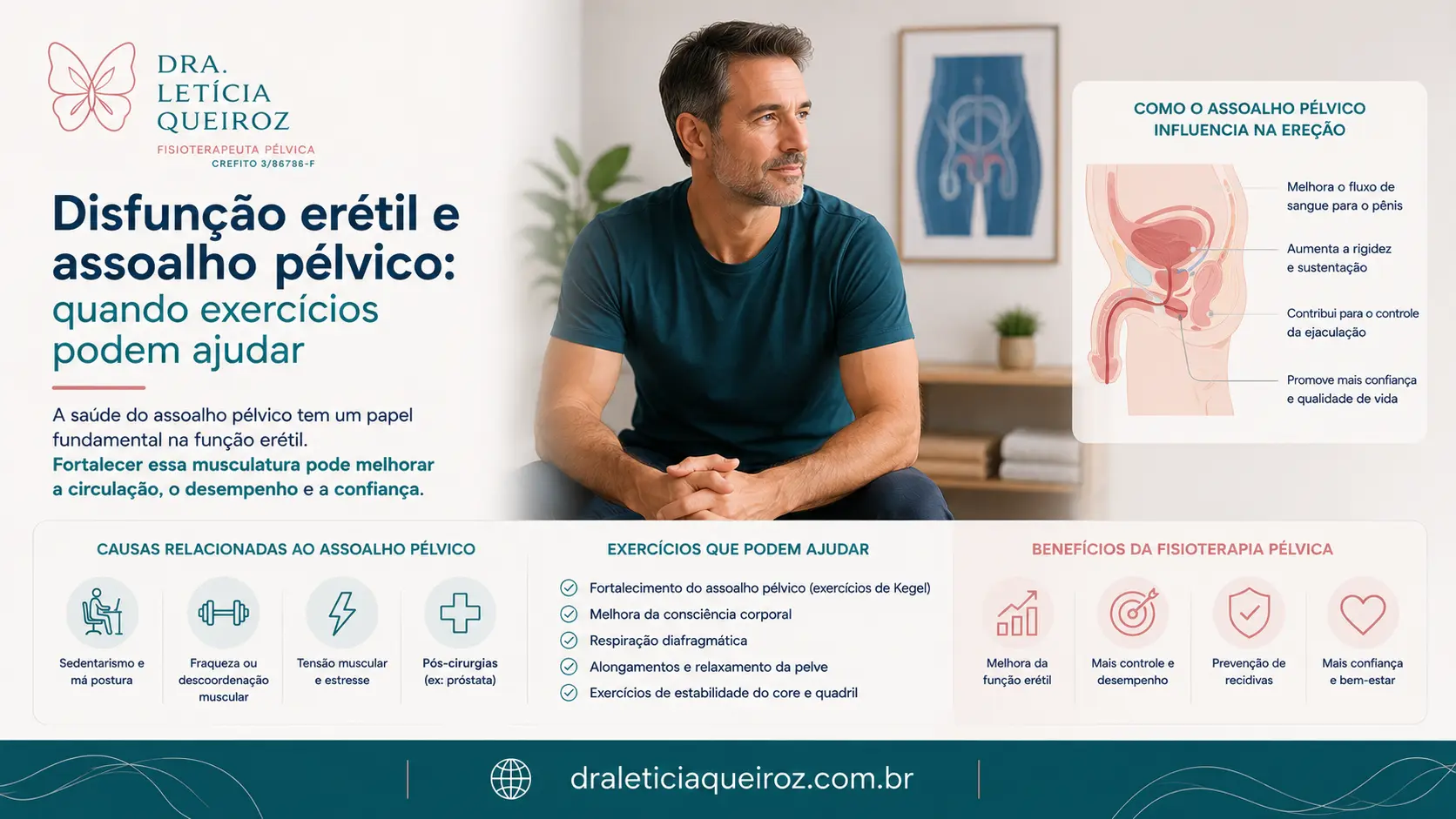 Disfunção erétil e assoalho pélvico: quando exercícios ajudam