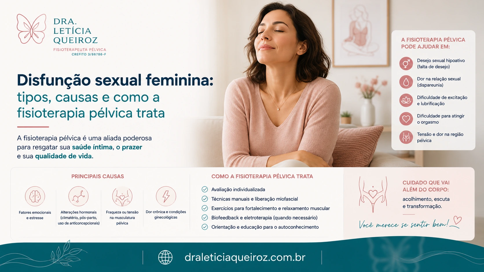 Disfunção sexual feminina: tipos, causas e como a fisioterapia pélvica trata